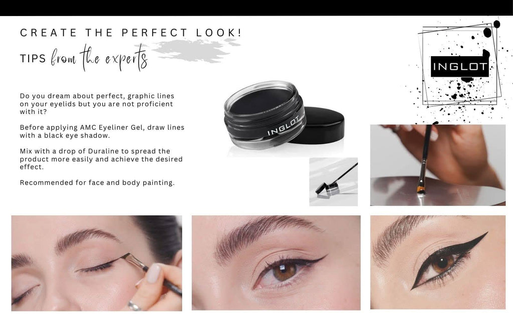 Inglot AMC Eyeliner Gel 77 & 90 + Duraline Bundle | 3 Piece Set