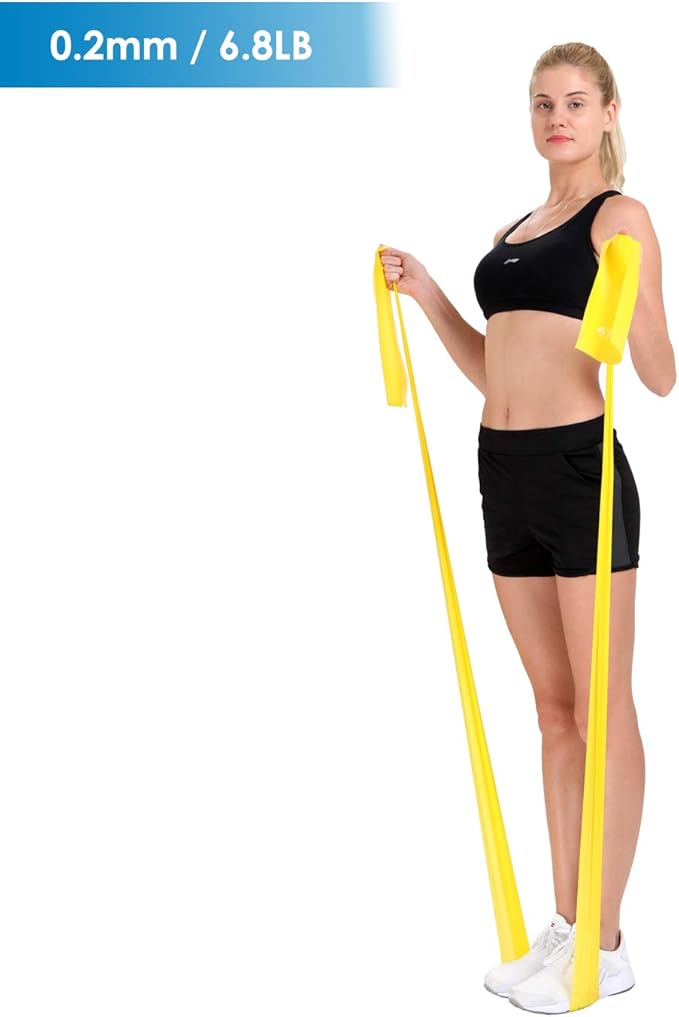 Exercise Bands for Physical Therapy | Resistance Band for Fitness, Yoga, Pilates | Long Resistance Bands for Working Out | Elastic Band for Exercise | Stretch Band