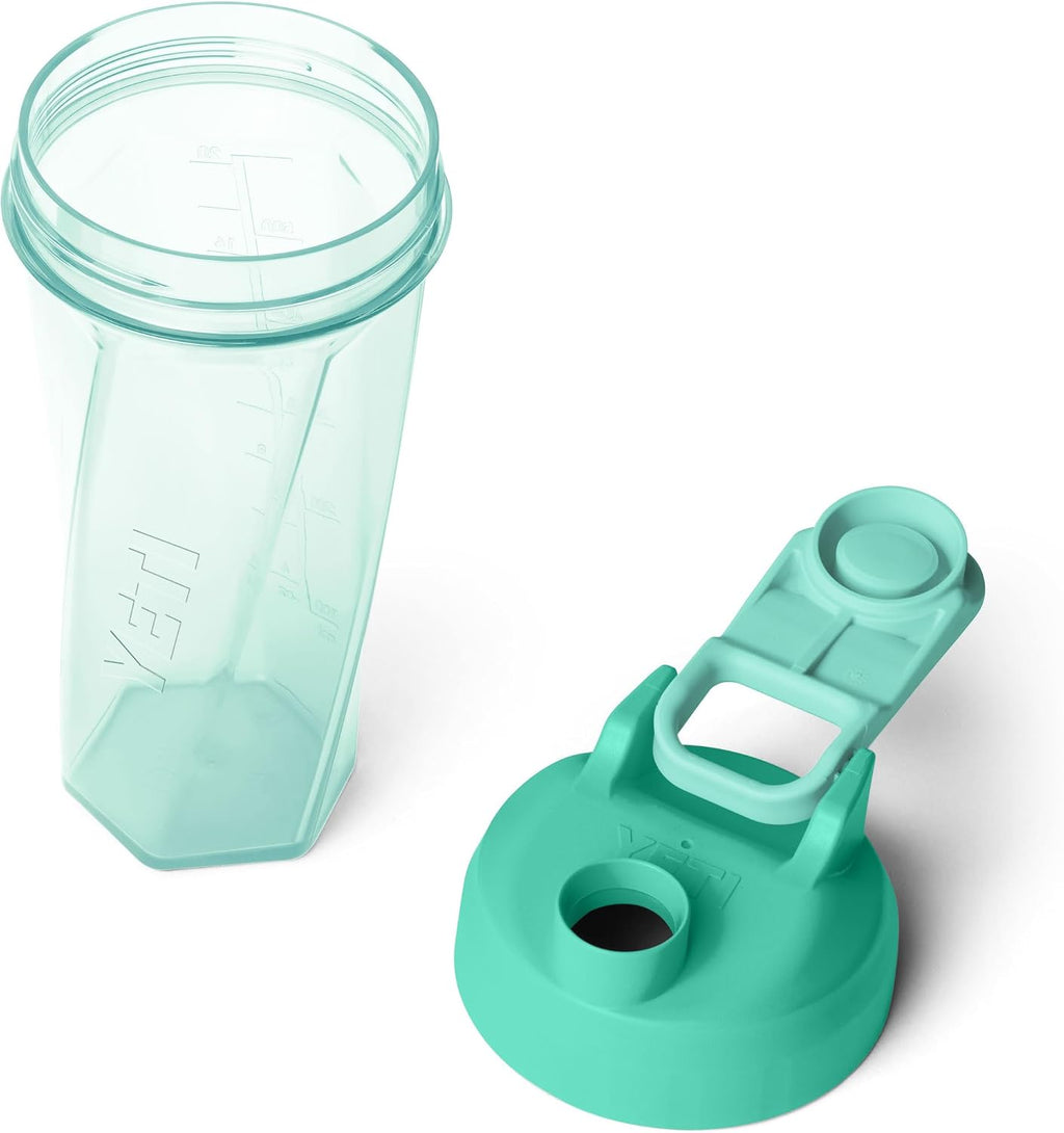 YETI Yonder Helimix Vortex Blender Shaker Bottle Holds up to 27oz | No Blending Ball or Whisk | USA Made | Portable Pre Workout Whey Protein Drink Shaker Cup | Dishwasher Safe, Seafoam