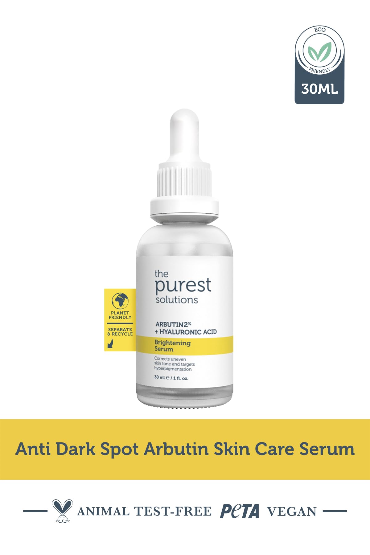 The Purest Solutions Skin Care Set - Brightening Serum & Facial Peeling for Hyperpigmentation with AHA BHA and Hyaluronic Acid