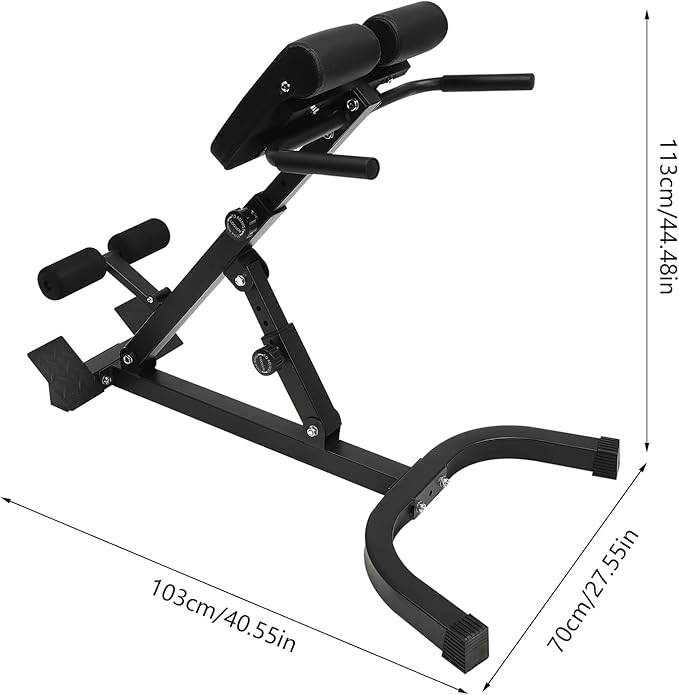 Hyper Back Extension Roman Chair, Multi-Functional Bench for Full All-in-One Body Workout, Adjustable Ab Sit up Bench Decline Bench Flat Bench for Home Exercise