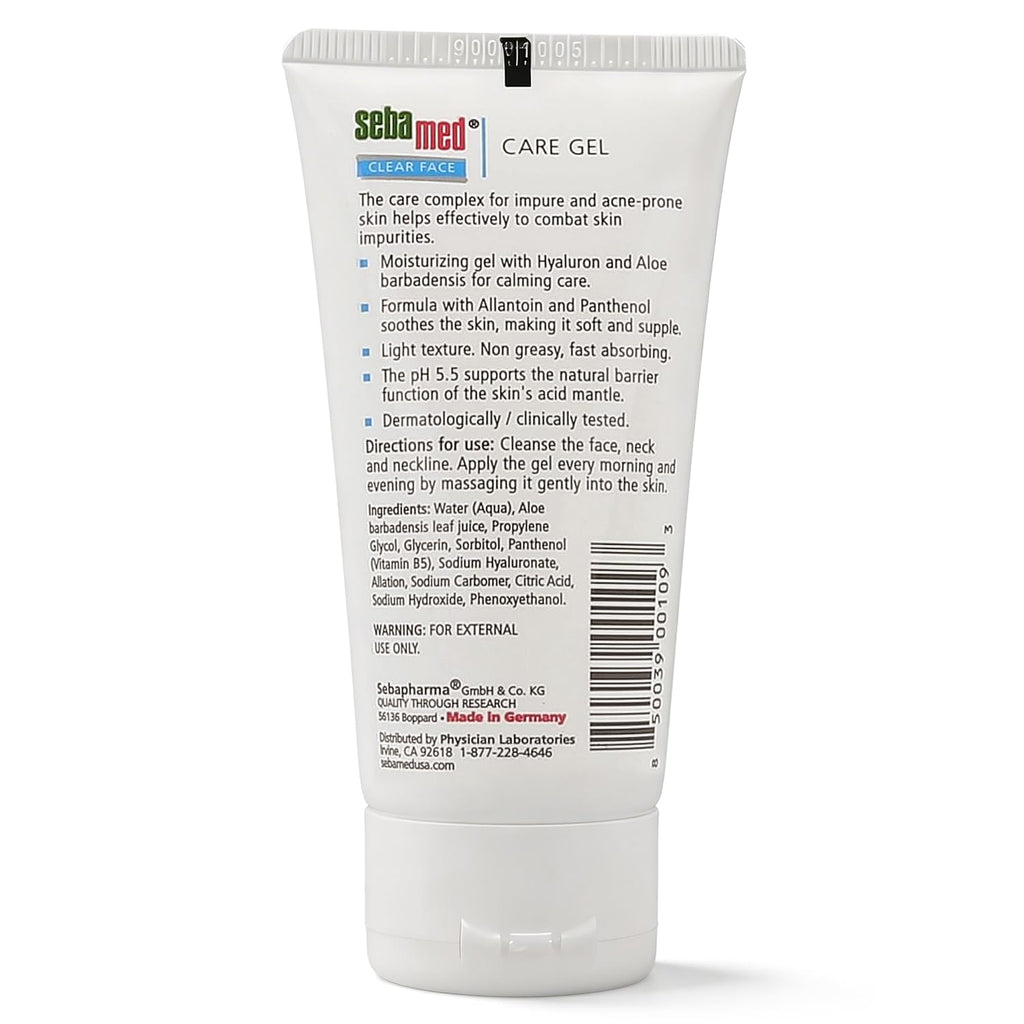Sebamed Clear Face Care Gel - Gentle Hyaluronic Acid Skincare for Acne-Prone Skin, 1.69 fl oz