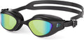 Swimming Goggles, No Leaking Swim Pool Goggles for Adults with Fog-Resistant, UV-Blocking Lenses for Men Women Youth