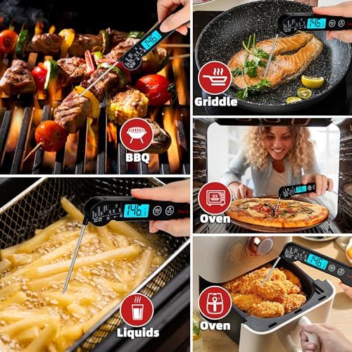 Professional Digital Meat Thermometer Instant Read Waterproof – Folding Probe