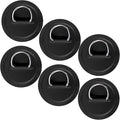 TOBWOLF 6 Pack Stainless Steel D-Ring Patch for Inflatable Boat Kayak Dinghy SUP, D-Ring PVC Patch Stand-Up Paddleboard Canoe Rafting Accessories, NO Glue Included