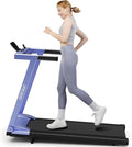 DeerRun Treadmills for Home with Incline and Handles, 3.5 HP Foldable Treadmill 350 LBS Weight Capacity for Small Spaces, Folding Running Machine with Smart APP