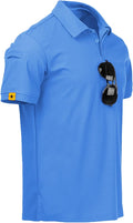 SCODI Mens Polo Shirts Performance Short Sleeve Tactical Shirts Athletic Golf Shirt for Men Daily Casual Collared T-Shirt