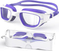 Kids Swim Goggles,Swimming Goggles for Kids 6-14, Anti-Fog UV Protection Pool Glasses for Boys Girls