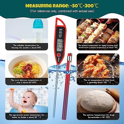 Copkim 6 Set Digital Food Thermometer Long Probe Instant