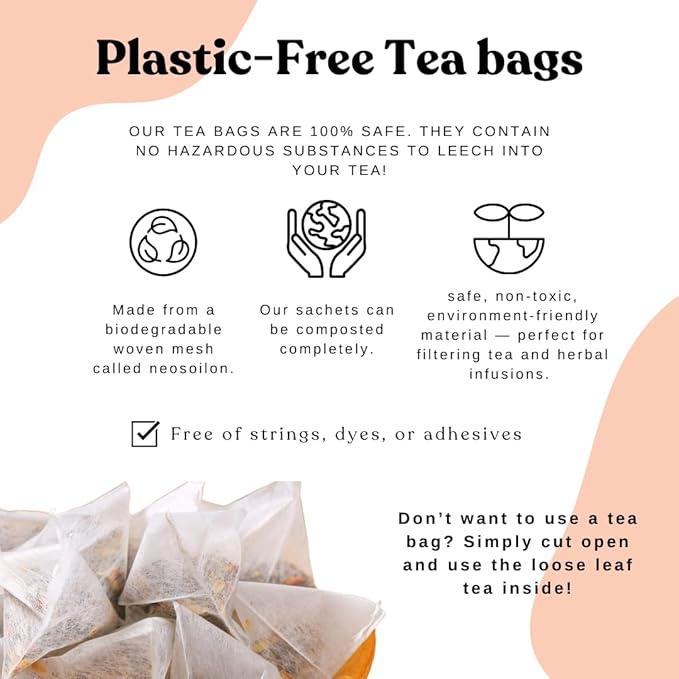 Organic Turmeric Ginger Tea - AIP diet, Whole 30, Paleo friendly, Golden Tonic Herbal Blend - Ayurvedic rooibos herbs, 100% Organic Gluten-Free