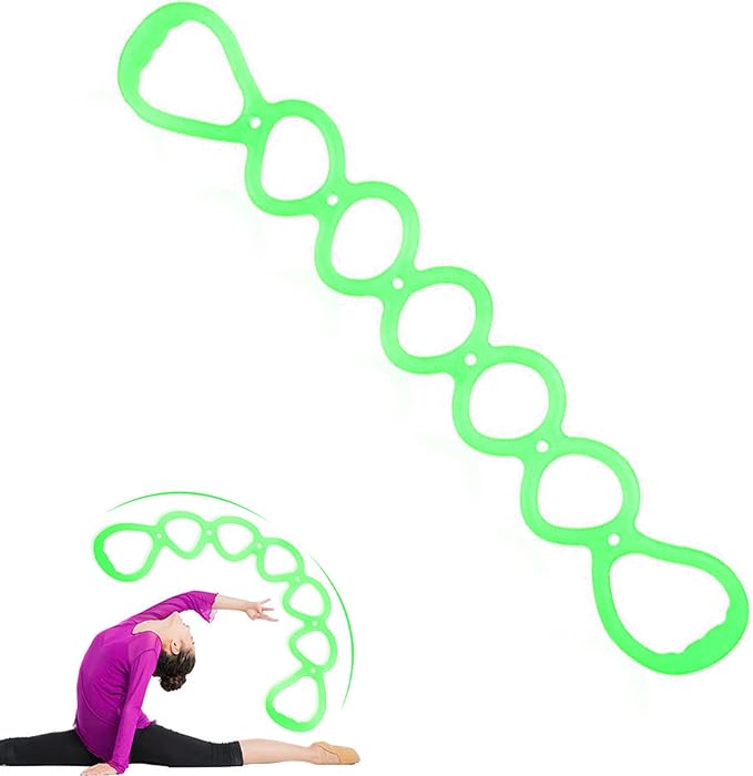 7 Ring Stretch Resistance Exercise Band, BetterJonny Workout Bands Yoga Stretching，Foot, Leg and Arm Exerciser for Home or Fitness Center Workout Walking Exercise