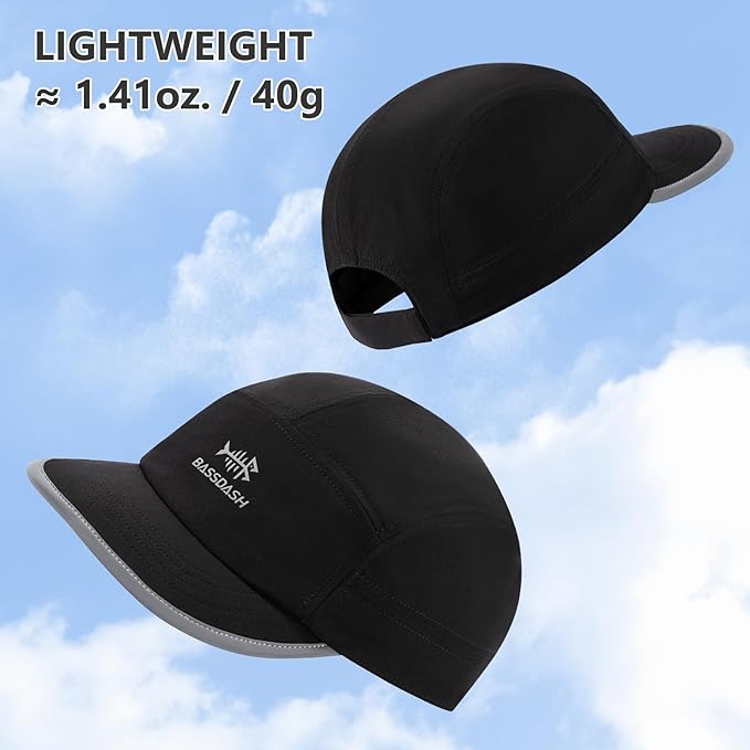 BASSDASH Ultralight UPF 50+ Soft Baseball Caps Unstructured Quick Dry Folding Hat Adjustable for Men Woman Outdoor Activities