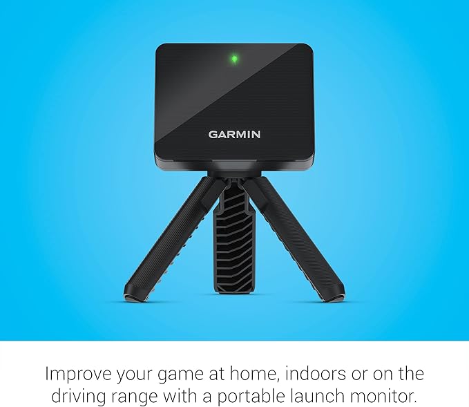Garmin 010-02356-00 Approach R10, Portable Golf Launch Monitor, Take Your Game Home, Indoors or to the Driving Range, Up 10 Hours Battery Life, Black, (14'x20'x10') (Renewed)