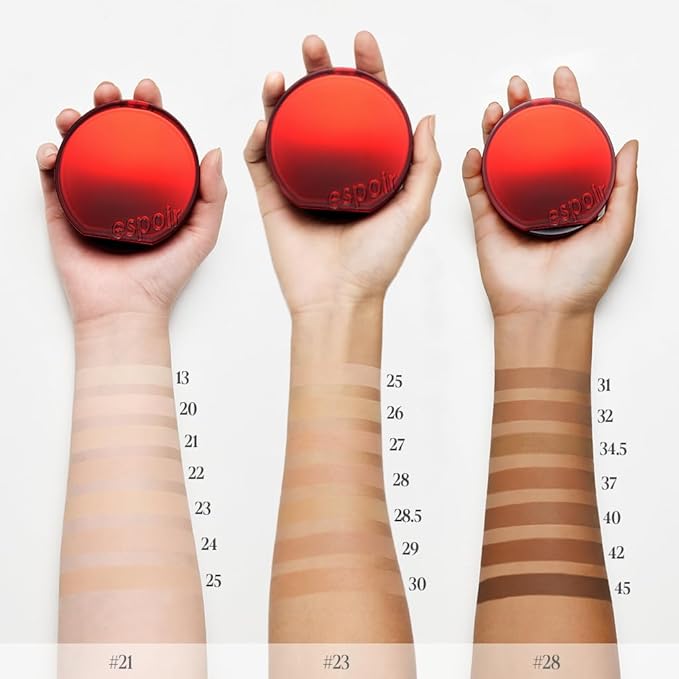 espoir [NEW] Be Velvet Cushion Foundation | Quick and Easy Coverage with Long-lasting Color by Zero Oxidation (#45 Ganache, 0.46 Ounce (Pack of 1))