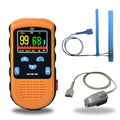 CMI Health Rechargeable Pulse Oximeter - Continuous Infant Monitoring (Up to 25 lbs) & Adult Finger Spot-Checking - Adjustable Alarm for Pulse Rate and SpO2 Levels - Carry Case
