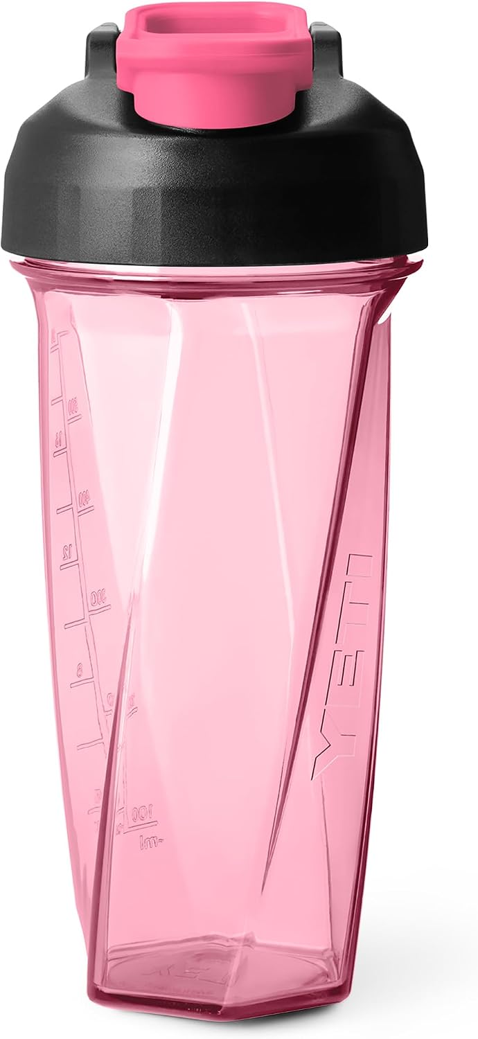 YETI Yonder Helimix Vortex Blender Shaker Bottle Holds up to 27oz | No Blending Ball or Whisk | USA Made | Portable Pre Workout Whey Protein Drink Shaker Cup | Dishwasher Safe, Tropical Pink