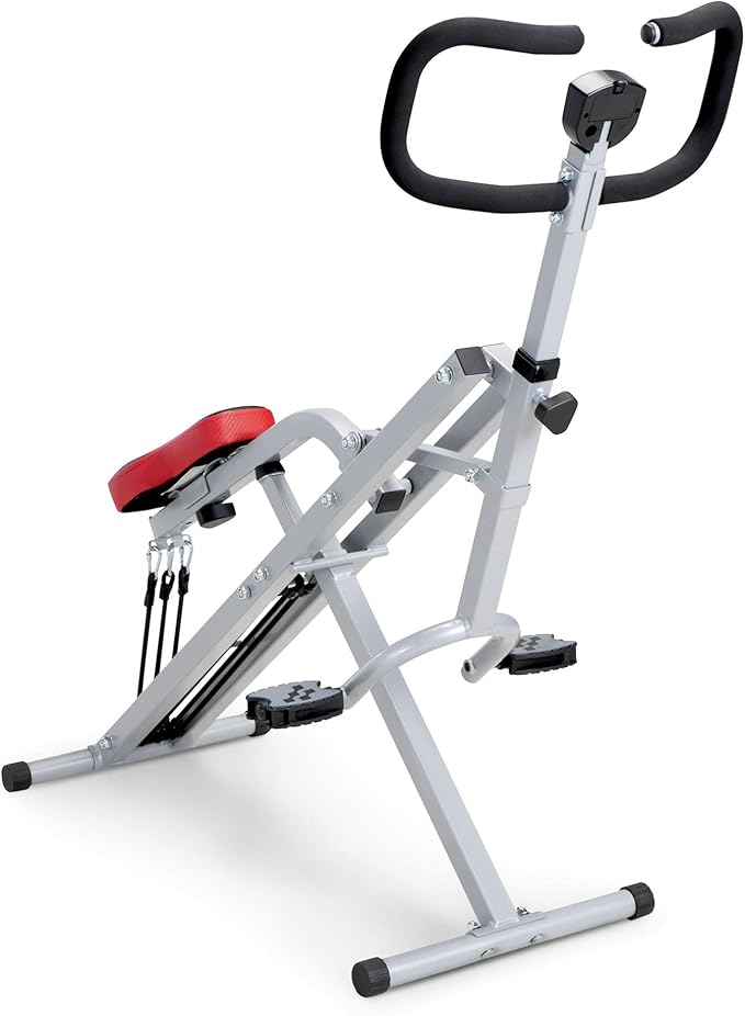 Marcy Squat Rider Machine for Glutes and Quads Workout XJ-6334, Silver & Black