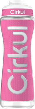 Cirkul 22oz. Pink Plastic Grip Squeeze Water Bottle & Sport Lid, BPA-Free, Non-Slip Design for Gym, Biking & Sports
