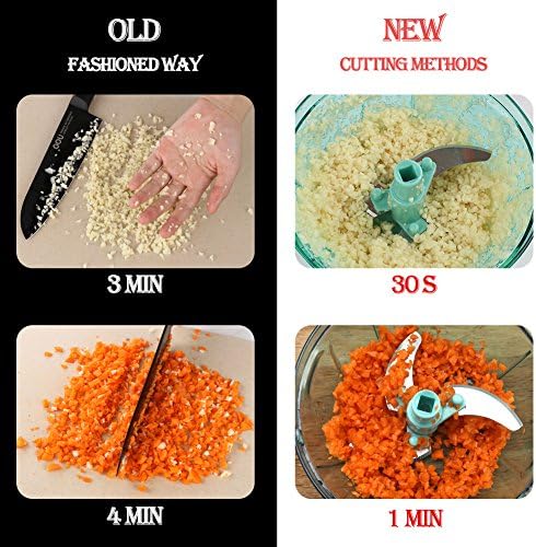 Ourokhome Manual Food Processor Vegetable Chopper, Portable Hand Pull String
