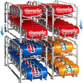 Simple Houseware 4-Pack Soda Can Stackable Rack Dispenser Organizer