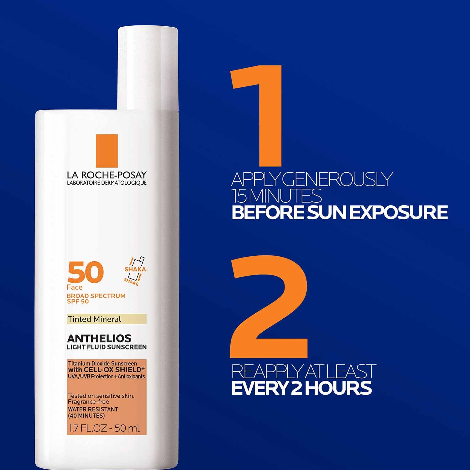 La Roche Posay Anthelios Uvmune 400 Oil Control Fluid Tinted Sunscreen SPF50+ - Protects Sensitive & Oily Skin