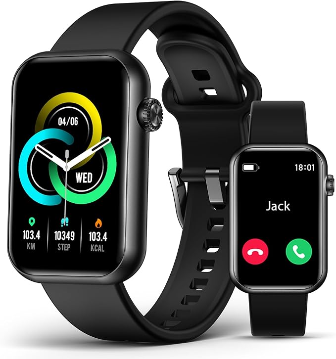 Smart Watch Fitness Tracker (Answer/Make Calls), 24/7 Heart Rate Spo2 Blood Pressure Monitor Sleep Tracker, 114 Sports Modes Calorie Step Tracker Pedometer, Waterproof Activity Tracker for Women Men
