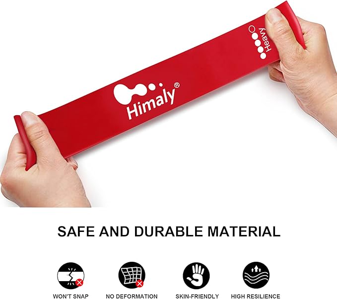 Resistance Bands Set, Himaly Exercise Bands Strength Training Fitness Bands Workout Elastic Bands with Legs Ankle Straps, Door Anchor, Handles & Carry Bag for Home Outdoor Workouts