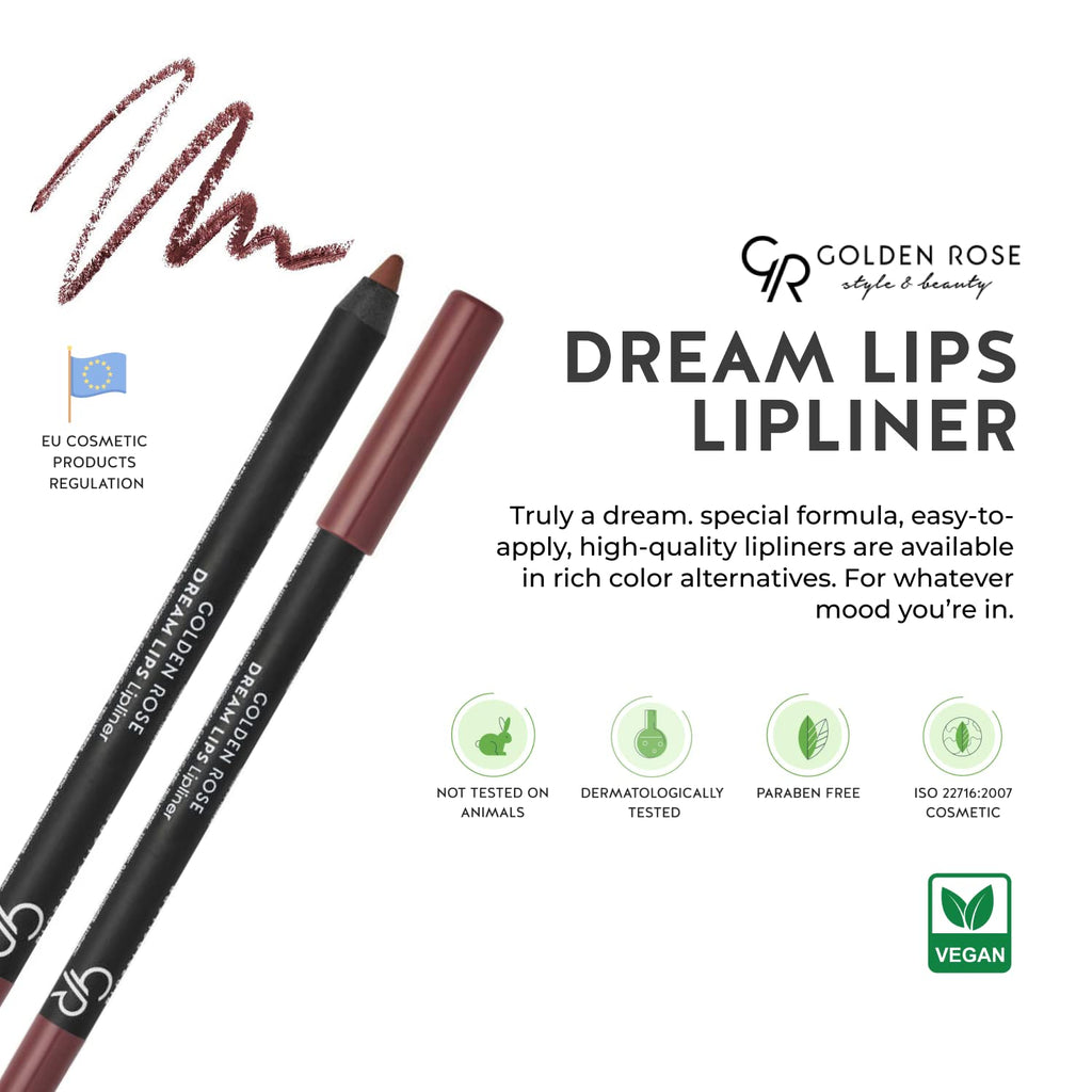 Golden Rose Dream Lips Lipliner 503 - Precise Lip Liner for Defined Looks & Long-Lasting Lipstick