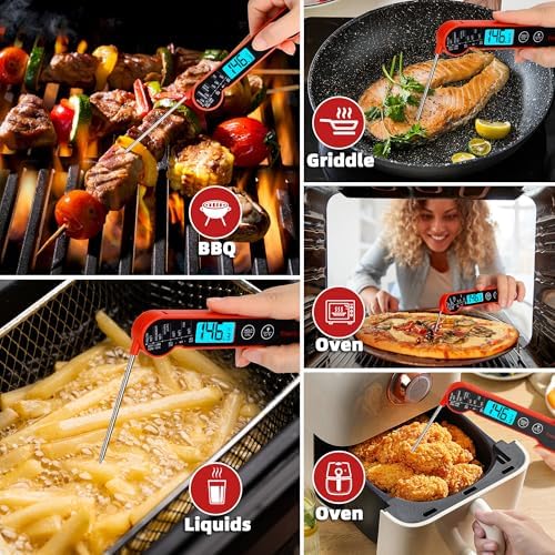 Professional Digital Meat Thermometer Instant Read Waterproof – Folding Probe