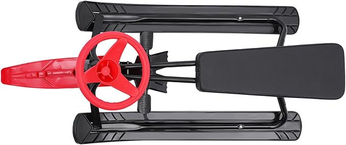 Snow Racer Sled for Kids, Dual Brakes Snowmobile Sled Ski with Steering Wheel, Snow Sledge for Skiing, Ice Skating, Sand Skating, Single Rider 45 x 20 x 15 inches