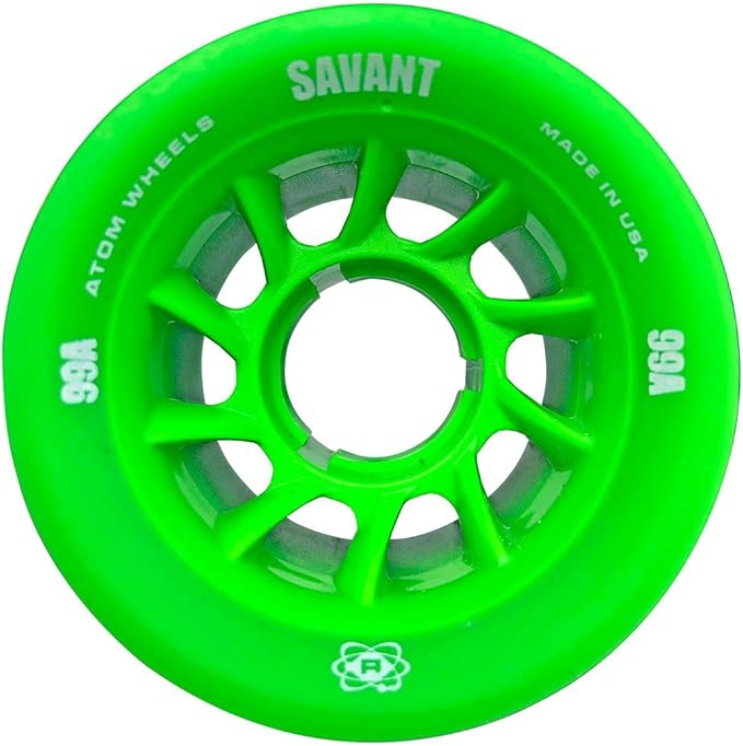 Atom Quad Wheels - Savant (62mmx40mm, Green (99A), 8pk)
