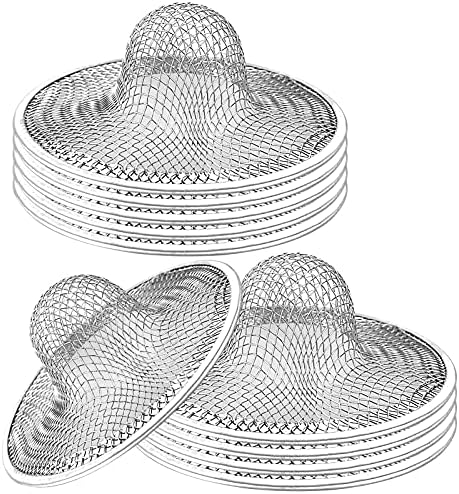10pcs Mesh Sink Strainer, 2.75" Top/1" Stainless Steel Slop Basket Filter Trap