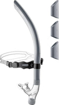 CAPAS Training Swim Snorkel for Lap Swimming, Swivel Headband Ultimate Fit Center-Mount Swimmers Snorkel with Liquid Silicone Mouthpiece Adjustable Strap, Designed for Adult Men Women