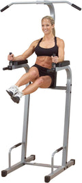 Body-Solid (PVKC83X) Multi-Function Pull Up & Dip Station with Vertical Knee Raise, Chin-Up Bar Stand, and Strength Training Dip Stands