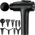 Massage Gun, Muscle Massage Gun for Athletes Handheld Electric Deep Tissue Back Massager, Percussion Massage Device for Pain Relief with 30 Speed Levels 9 Heads