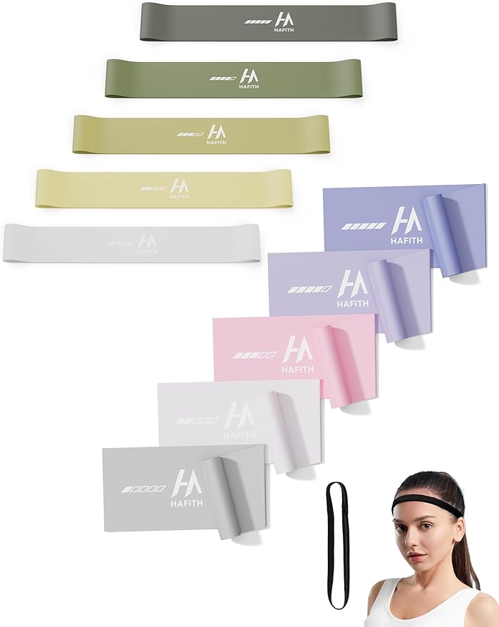 Fabric Resistance Bands for Women – 5 Level Exercise Bands Resistance Set, Resistance Bands for Working Out with Handles, Workout Bands Resistance for Women, Yoga, Pilates, Glutes, Legs,Vigor Yellow