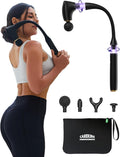 2-in-1 Detachable Percussion Massage Gun with Extension Handle, Back Massager for Pain Relief Deep Tissue Muscle Massager for Arm Shoulder Lower Back Thigh Waist, Gifts for Women, FSA-HSA Eligible