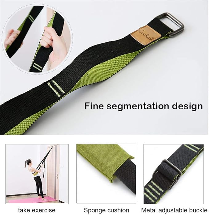 Back bend Assist Trainer - Improve Back and Waist Flexibility, Door Flexibility Stretching Strap, Home equipment for Ballet, Dance, Yoga, Gymnastics, Cheerleading, Splits