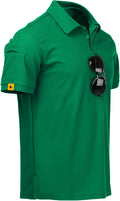 SCODI Mens Polo Shirts Performance Short Sleeve Tactical Shirts Athletic Golf Shirt for Men Daily Casual Collared T-Shirt