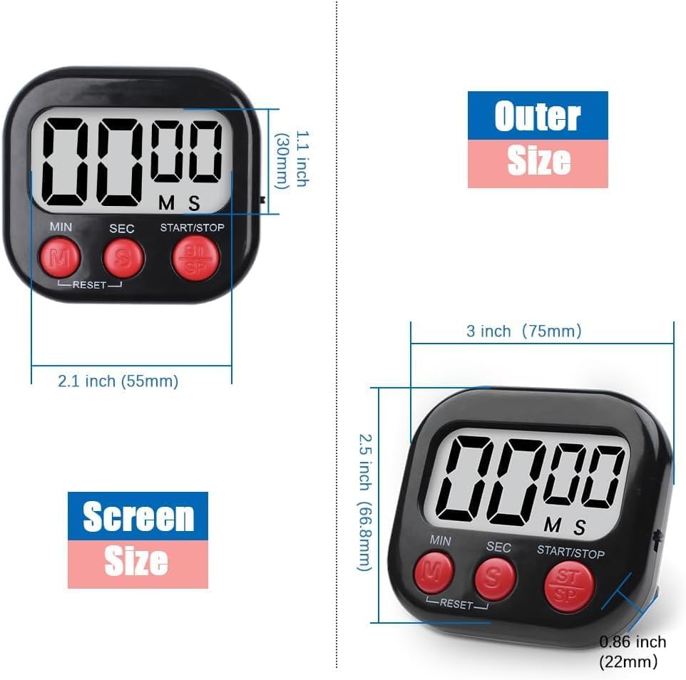 Classroom Timers for Teachers Kids Large Magnetic Digital Timer 2 Pack