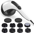 Body Sculpting Machine - 7-Speed 8-Head Electric Cellulite Massage & Lymphatic Drainage Device with Lipo Roller, Handheld Full-Body Massager Vibra for Belly, Butt, Arms, Legs, Home Use(White)