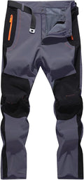 Men's Hiking Snow Ski Pants Softshell Fleece Lined Winter Water Repellent Outdoor Fishing Cargo Pants
