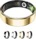 Fitness Tracker, Smart Ring for Women Men, Sleep Tracker Ring with 24/7 Heart Rate Monitor, Fitness Ring with Activity Tracker, Step Counter, Calorie Pedometer, No APP Fee, iOS Android (Gold, 9)