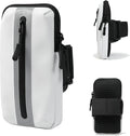 Running Phone Holder Armband, iPhone Arm Bands for Exercise, Running Arm Bands for Cell Phone, Phone Purse Cell Phone Holder for Walking (White)
