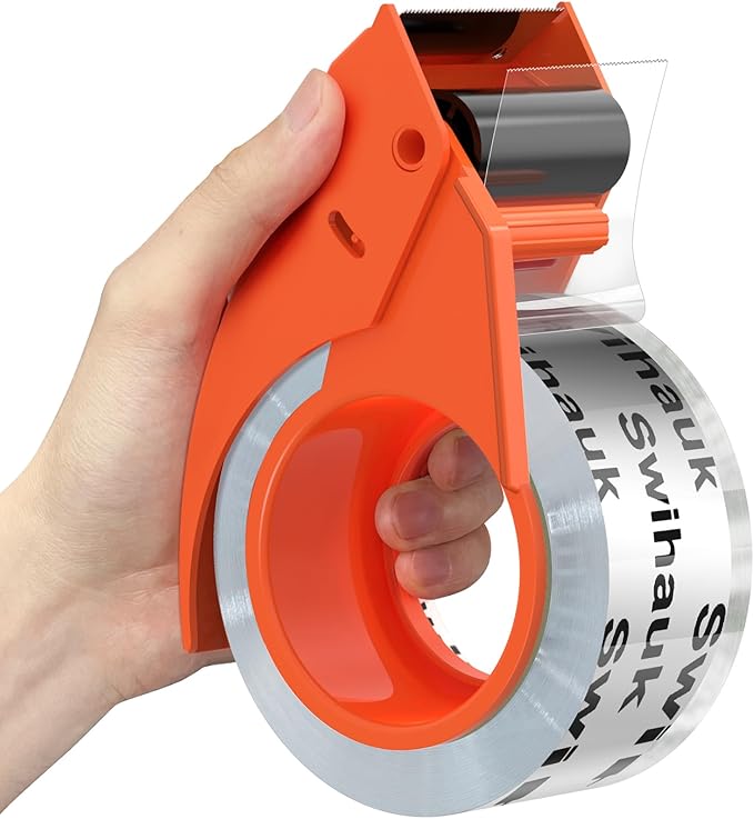 1.88 in x 66.6 YDs Clear Heavy Duty Packing Tape with Dispenser, Strong & Durable Shipping Tape, Packaging Tape, Packing Tape Dispenser for Packing Boxes, Moving Supplies, Shipping and Mailing