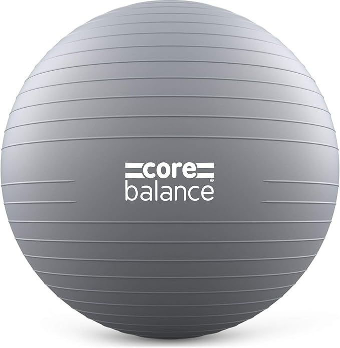 Exercise Ball for Workouts, Anti-Burst and Slip Resistant, Swiss Yoga Ball for Pregnancy, Stability, Fitness and Physical Therapy, 4 Sizes, with Pump