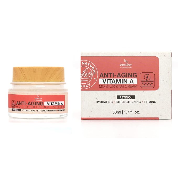 Purifect Vitamin A Retinol Moisturizer – Anti-Aging Hydrating Facial Cream with Collagen & Antioxidants – Lightweight, Non-Greasy, Made in USA, 1.7 fl oz