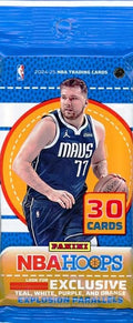 2024/25 Panini Hoops Basketball HUGE Factory Sealed JUMBO FAT CELLO Pack with 30 Brand New Cards! Look for New Rookies & Autos of Top 2024 Basketball Rookies & EXCLUSIVE Explosion Parallels!