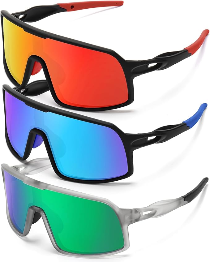 Polarized Sports Sunglasses for Men and Women Cycling Glasses UV Protection Goggles for Mountain Bike Running Fishing