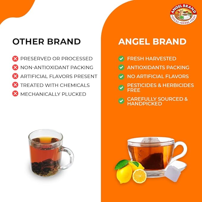 Angel Brand Green Tea –25 bags Premium Loose-Leaf Blend in Tea Bags, Mild Flavor, Easy to Brew